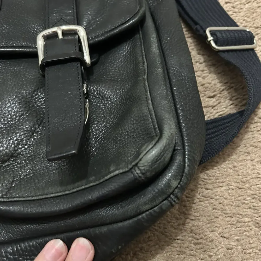 Vintage Wilson’s Leather Pelle Studio Shoulder Bag Document Messenger Black